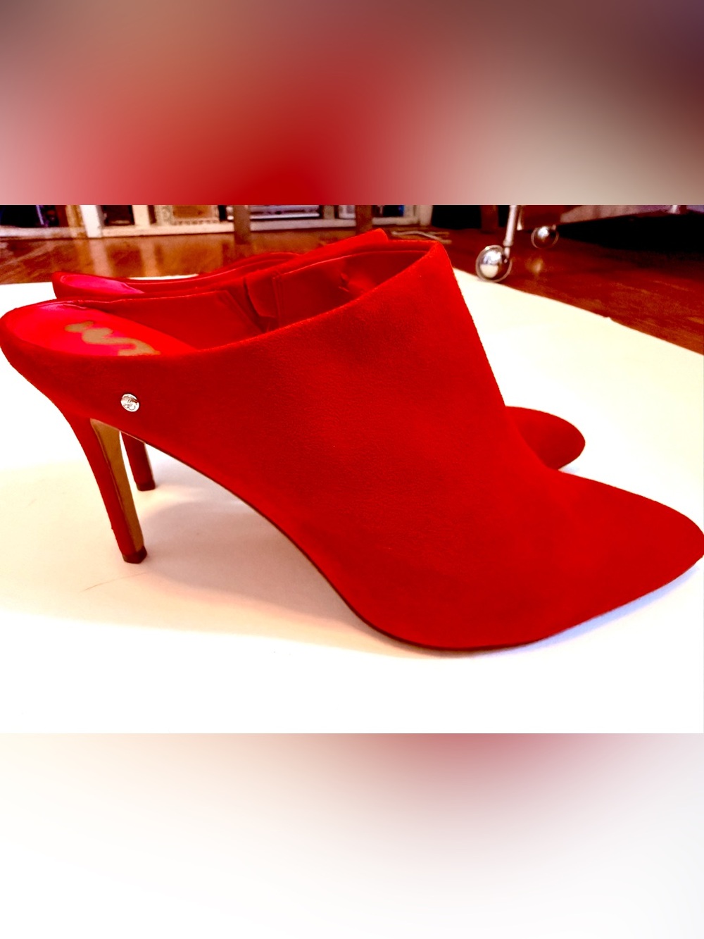 Sam Edelman Oran Red Heeled Mules - Size 10